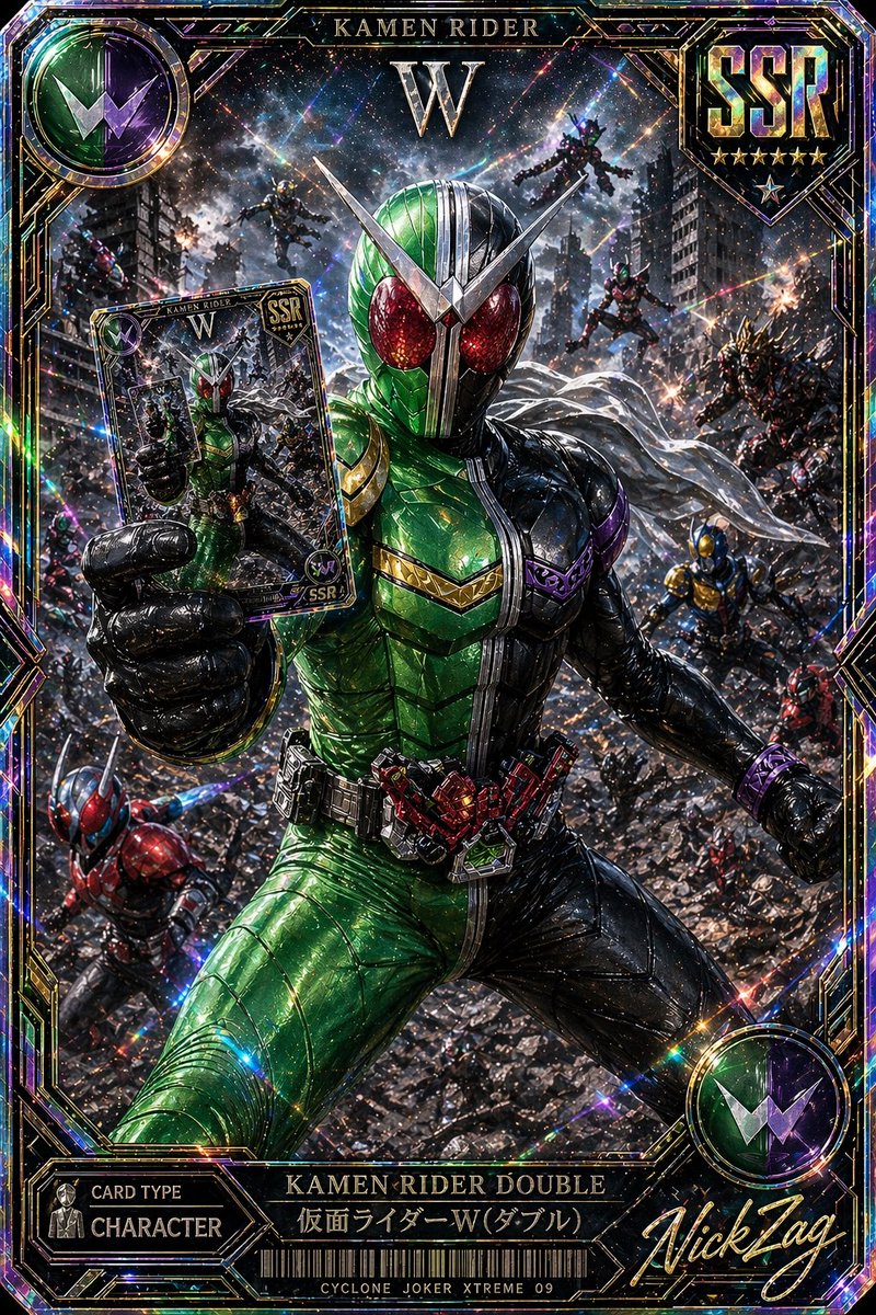 Holographic Kamen Rider Card