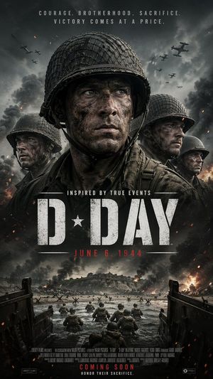 World War II Normandy Landing Poster