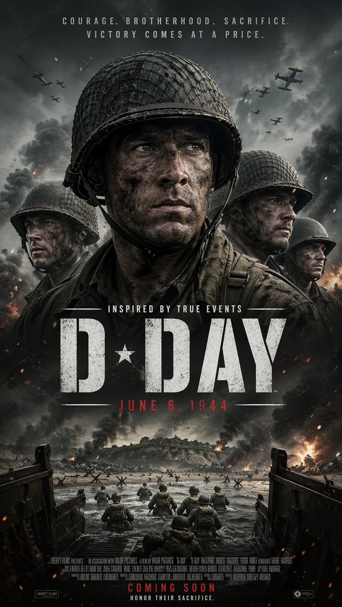 World War II Normandy Landing Poster