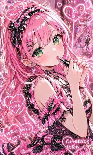 Pink Cute Idol Portrait