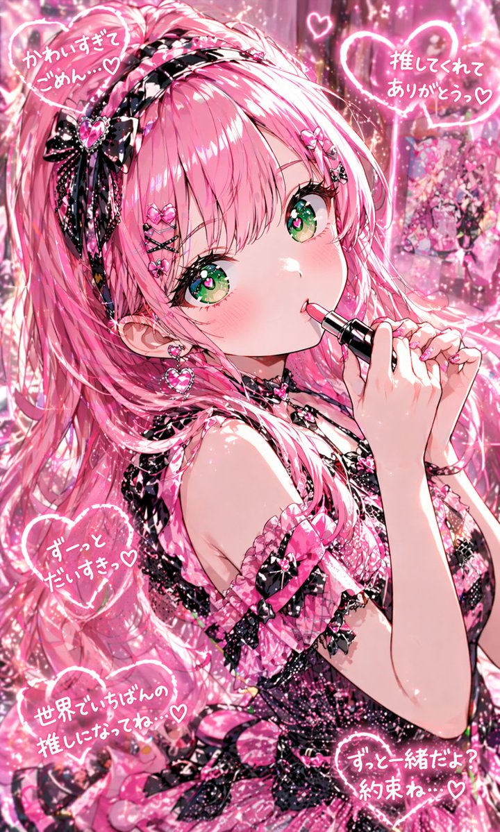 Pink Cute Idol Portrait