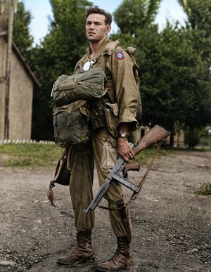 Colorization of WWII Paratrooper Photo