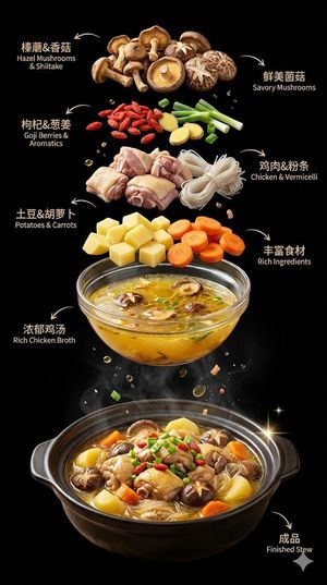 Luxury Chicken Soup Ingredient Poster