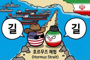 Countryball Standoff at the Strait of Hormuz
