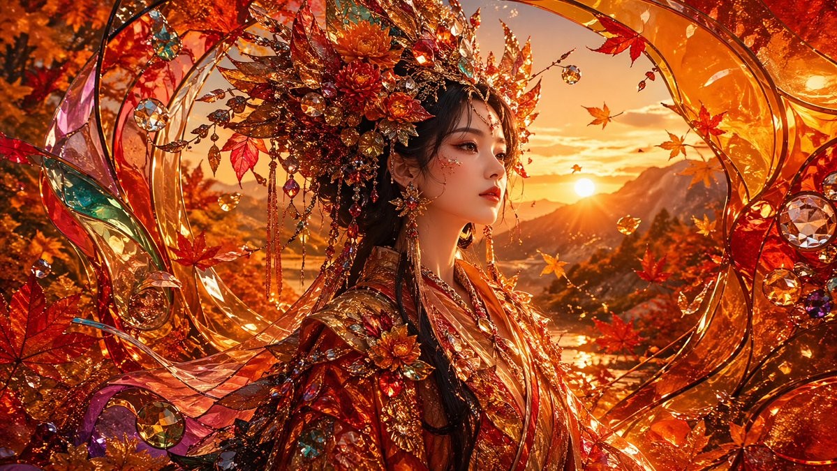 Resplendent Autumn Queen at Sunset