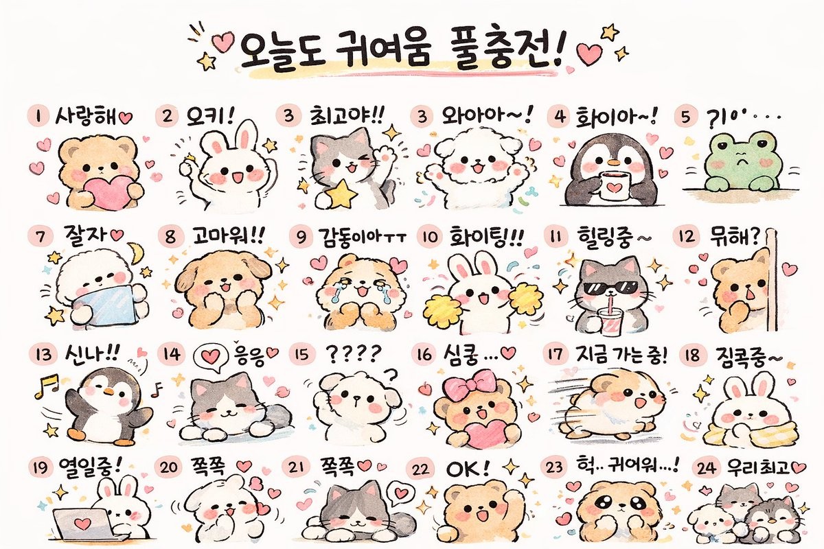 Kawaii Animal Sticker Sheet