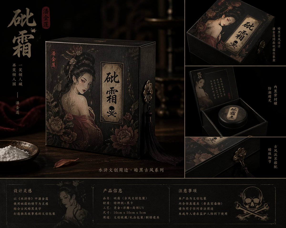 暗黑古风包装设计