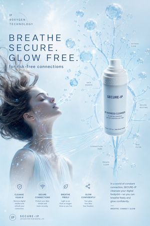 未来感 SECURE-IP 广告海报