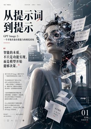 未来主义 AI 编辑海报