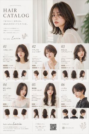 日式美发沙龙目录海报