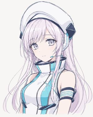 极简科幻风动漫少女肖像