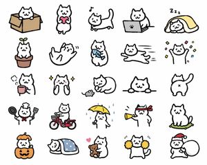 可爱猫咪贴纸集