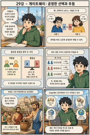 关于公平选择的韩语信息图