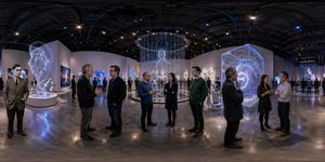 360 度 AI 艺术画廊全景图