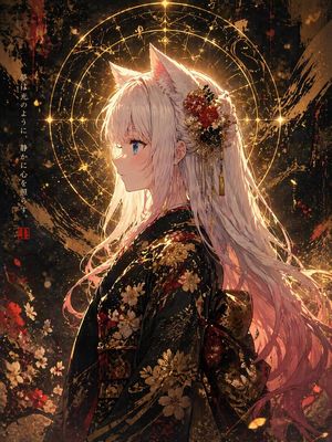 狐妖和服肖像
