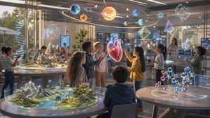 充满全息影像的未来感 STEM 教室