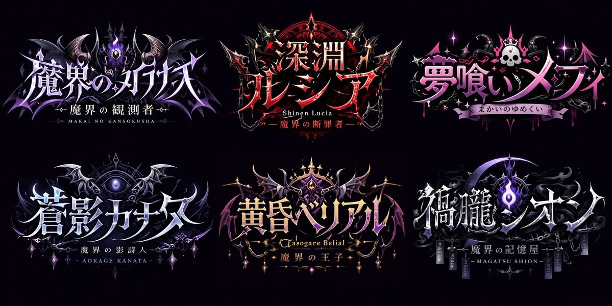Gothic VTuber Logo Design