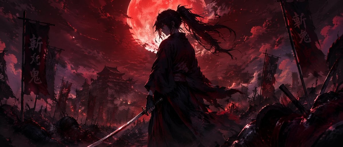 Dark Fantasy Samurai Battlefield