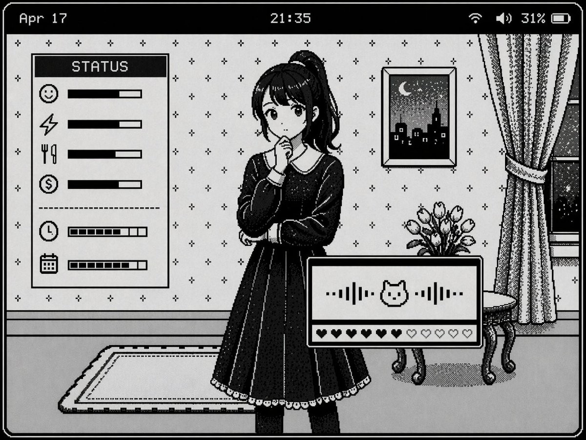 Retro Pixel Art UI Mockup