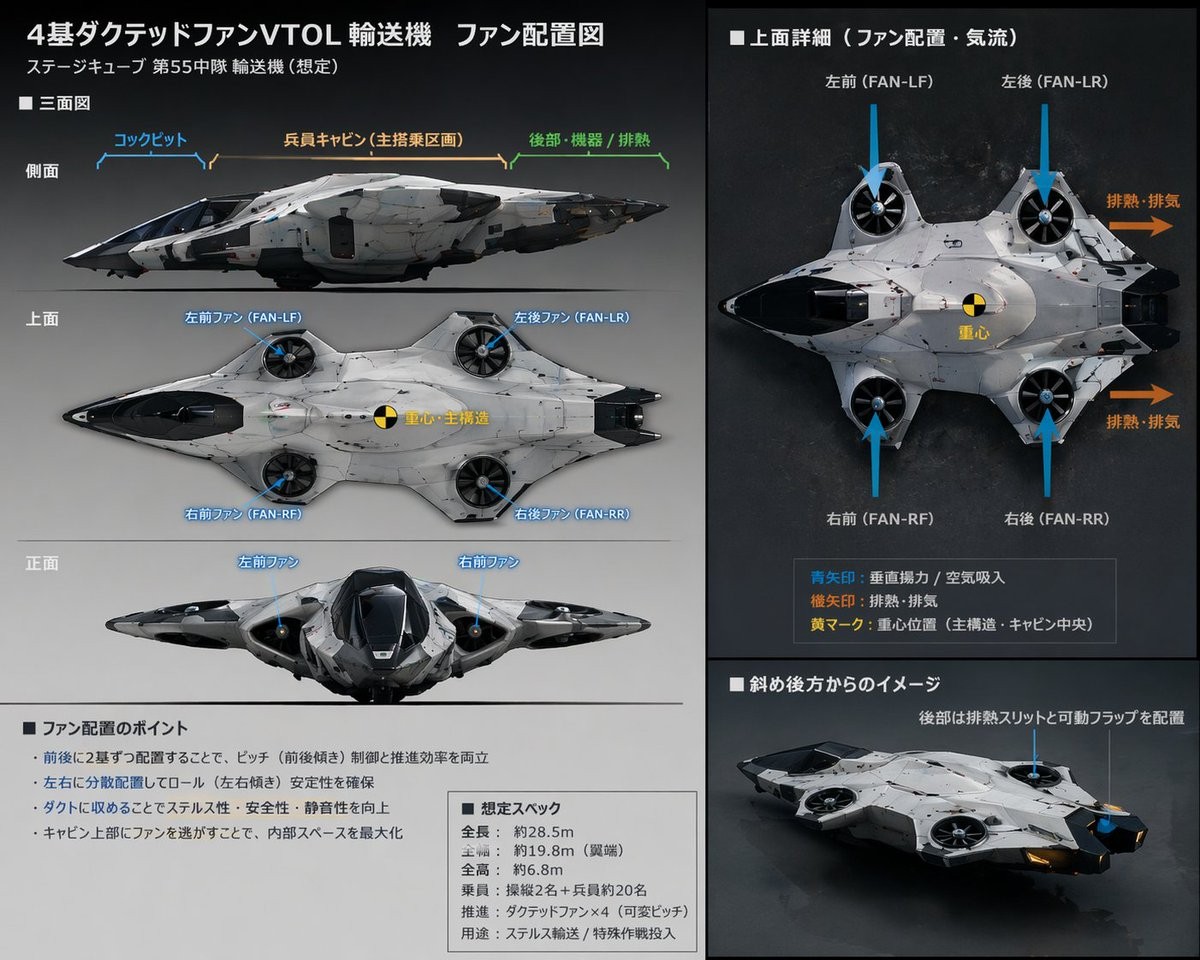 Sci-Fi VTOL Aircraft Specs