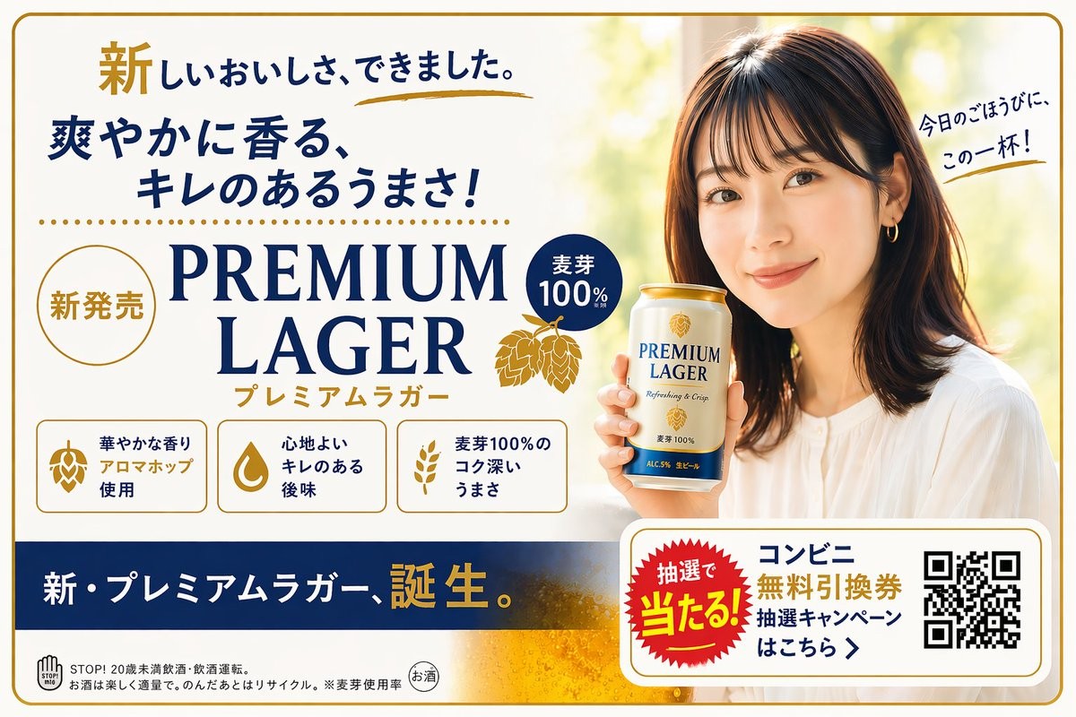 Japanese Beer Advertisement