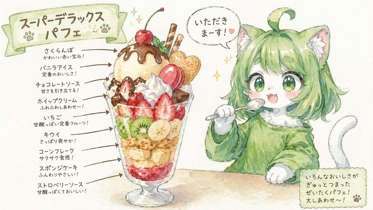 Character Eating Parfait