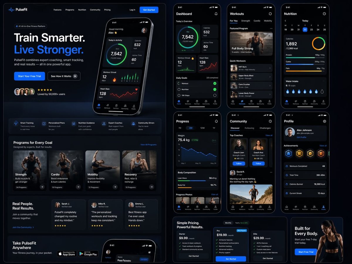Fitness SaaS Landing Page