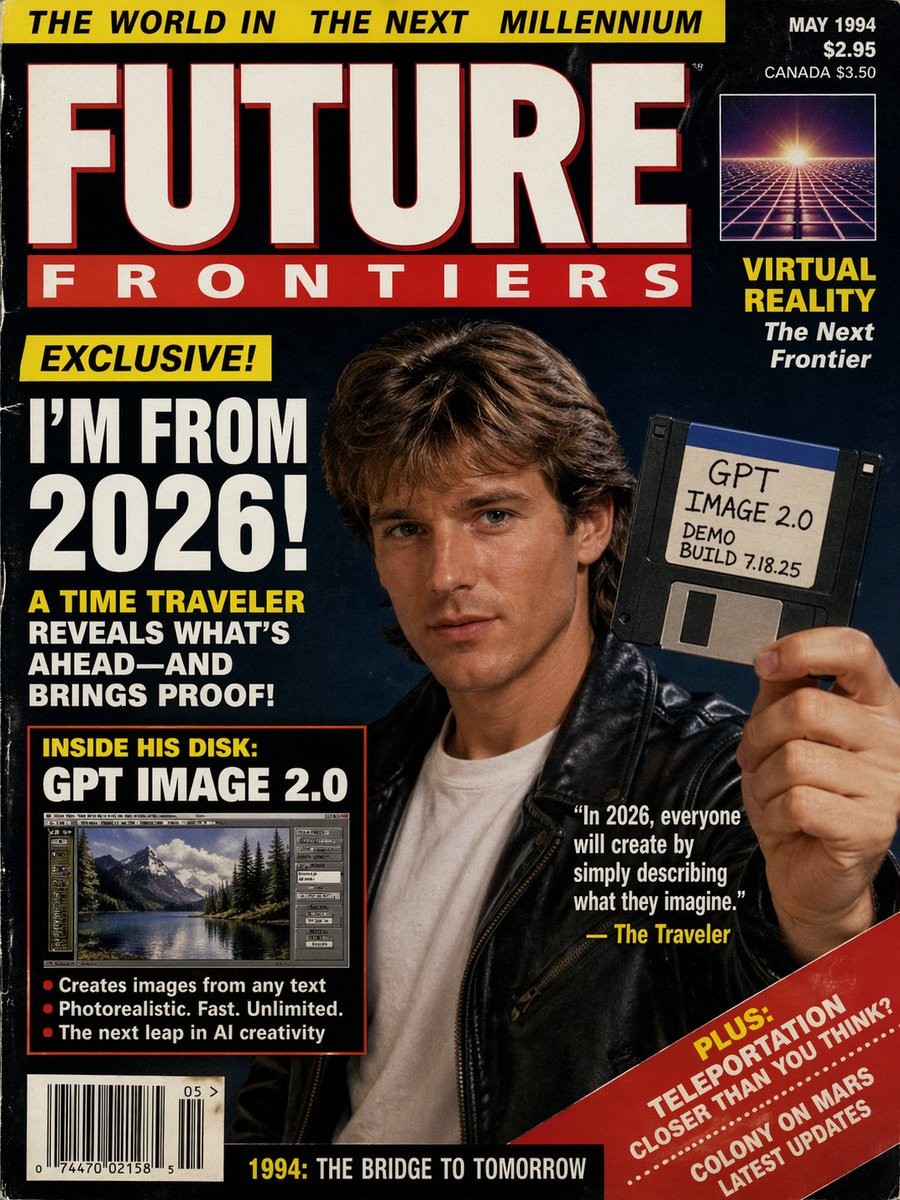 90s Time Traveler Magazine Cover