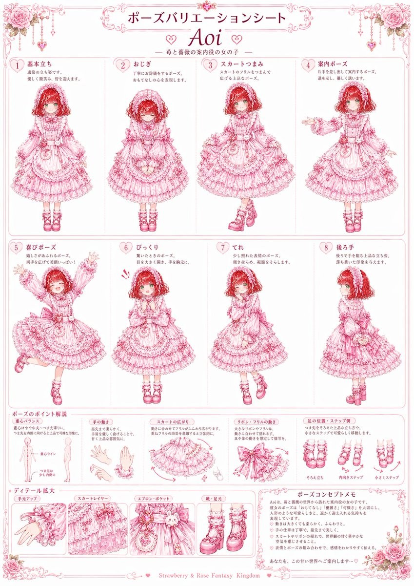 Pink Lolita Pose Variation
