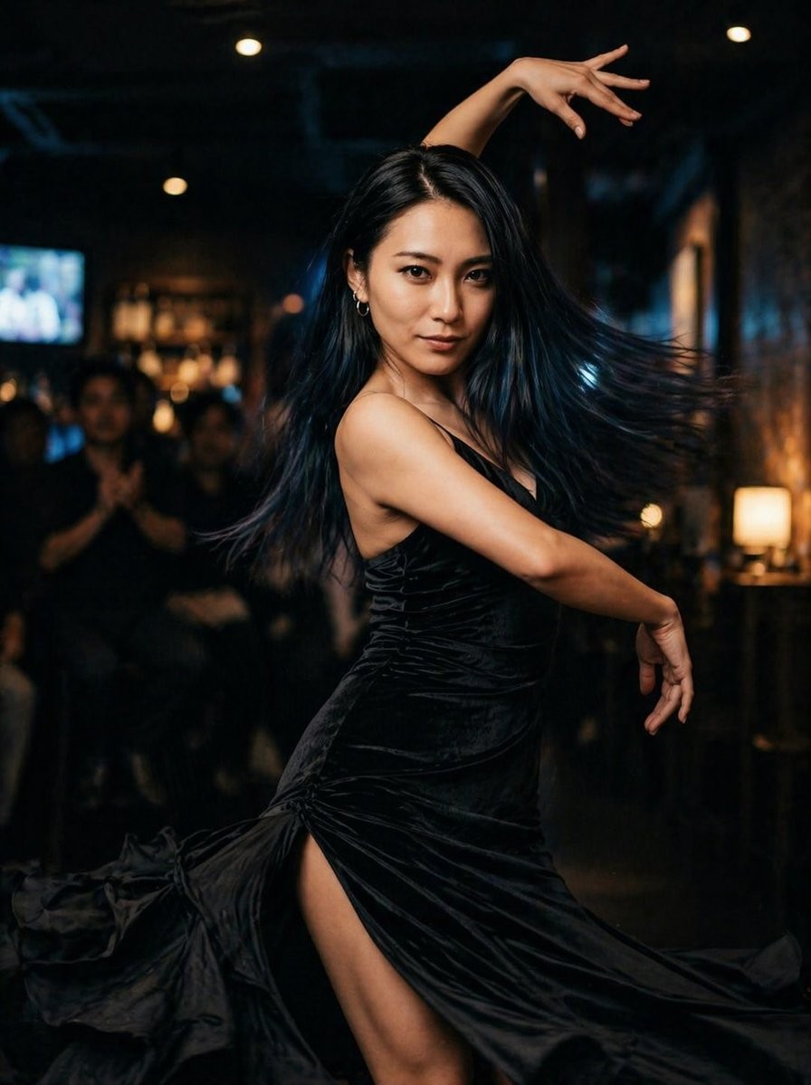 Dancer in Black Dress