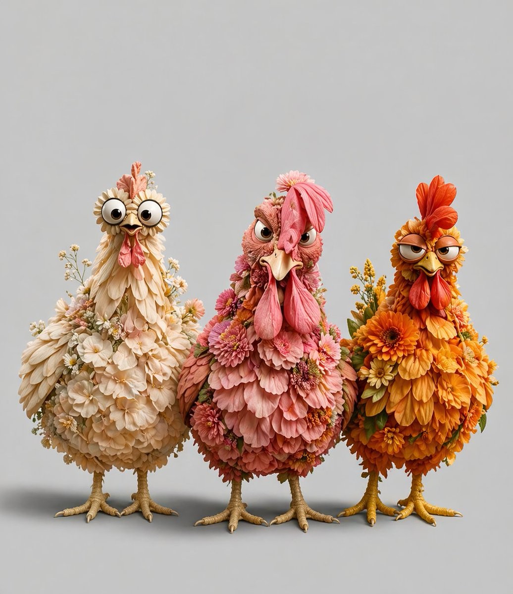 Whimsical Chicken Portrait