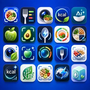 健康营养类 App 图标矩阵