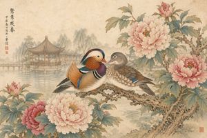 传统工笔重彩花鸟画