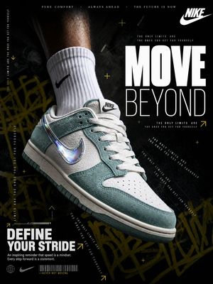 4K Nike 运动鞋广告提示词