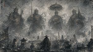 东方水墨奇幻插画