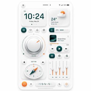 新拟态移动端仪表盘 UI