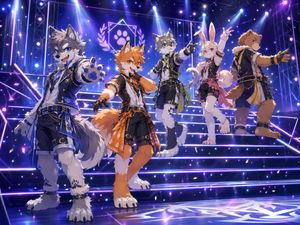兽人偶像团体演唱会海报