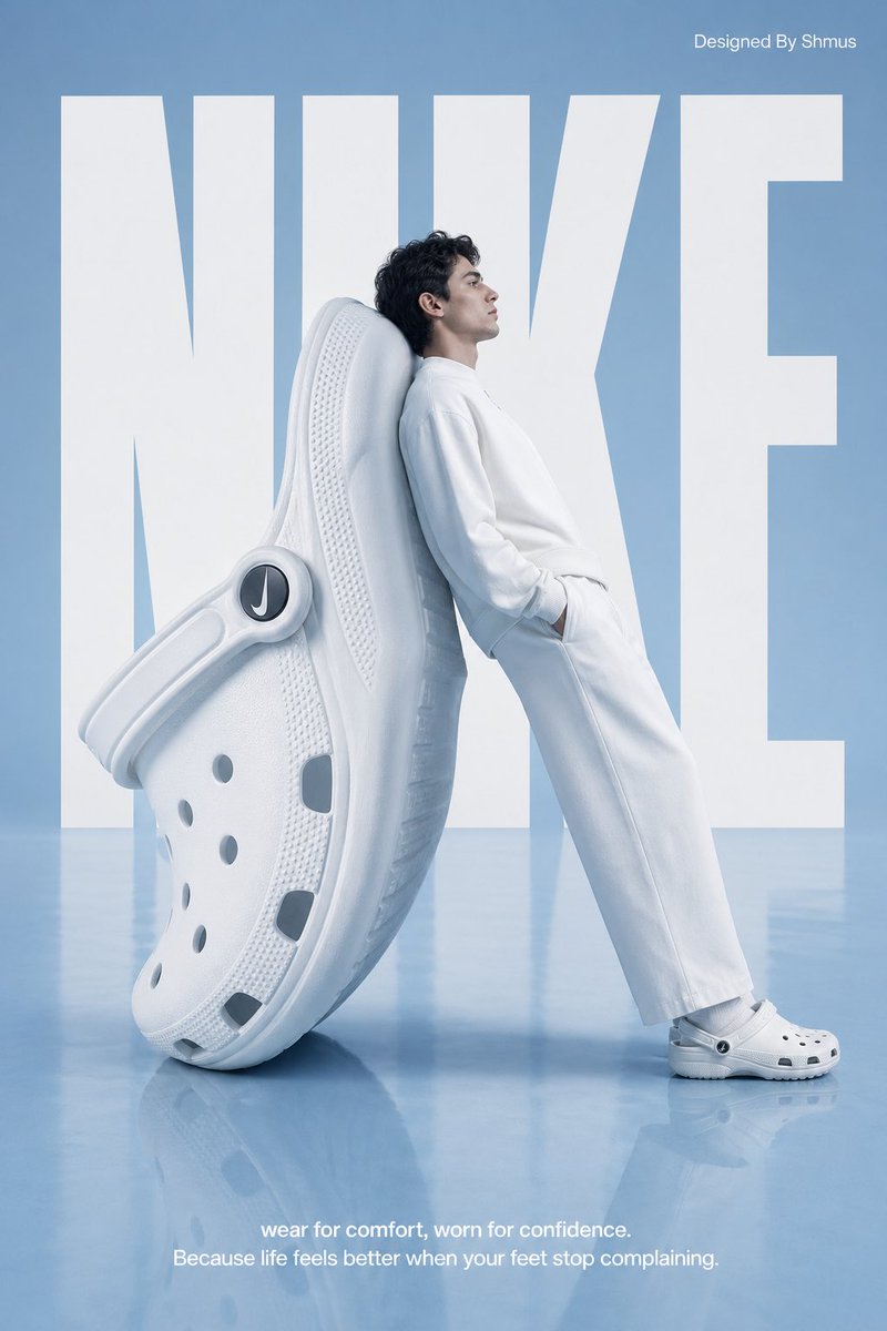 超现实主义 Nike 洞洞鞋广告