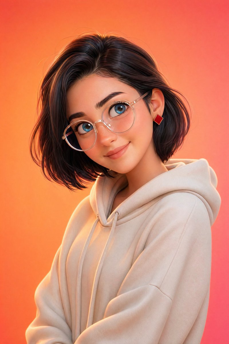 皮克斯风格 3D 角色肖像