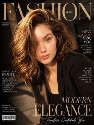 Vogue 风格时尚杂志封面
