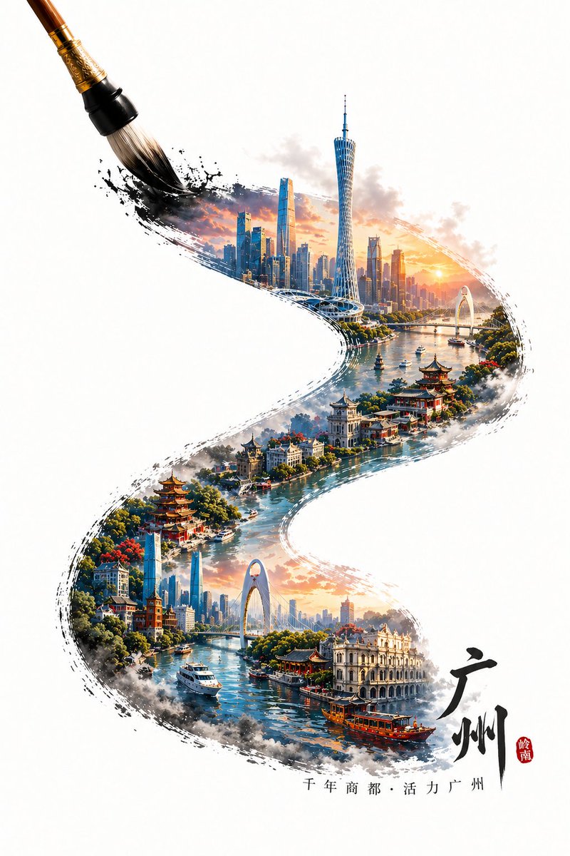 GPT Image 2 城市艺术海报提示词