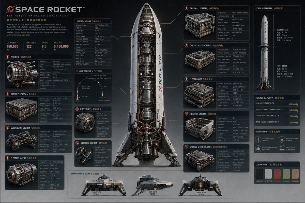 Rocket Cutaway Poster