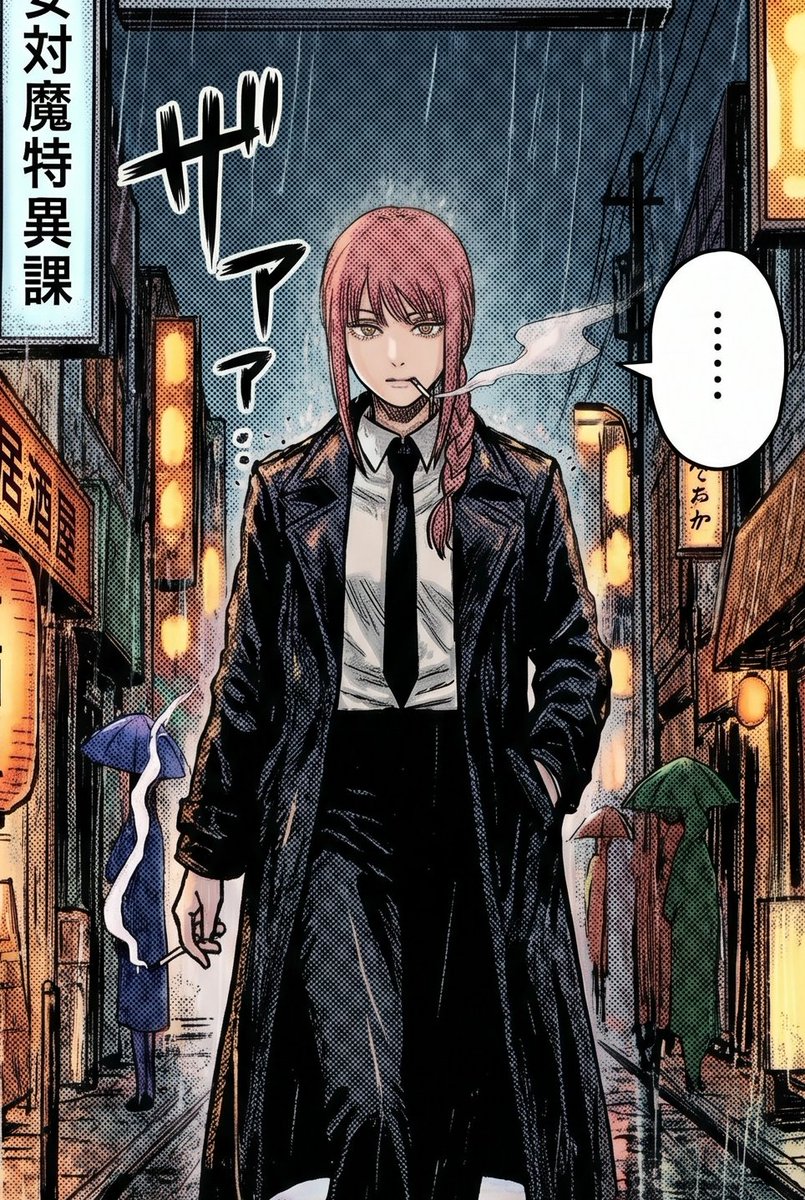 雨中漫画风巷弄女性肖像