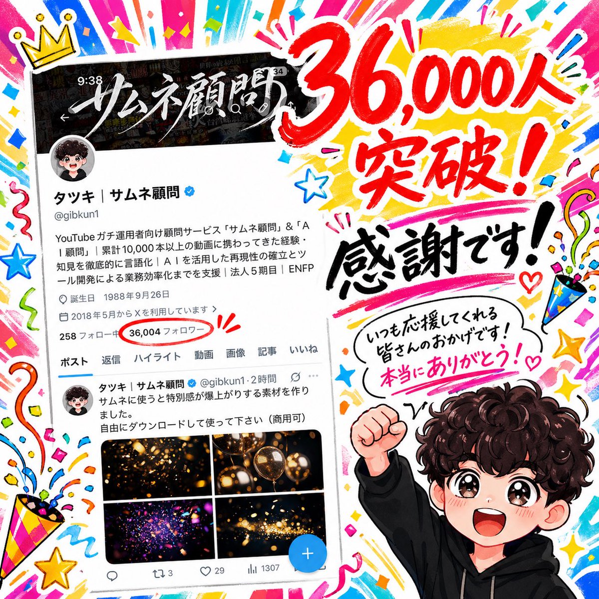 日语区 36K 粉丝庆祝海报