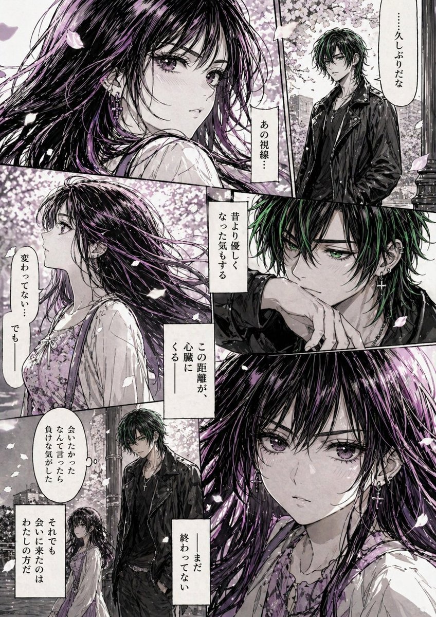 硬派樱花重逢漫画页面