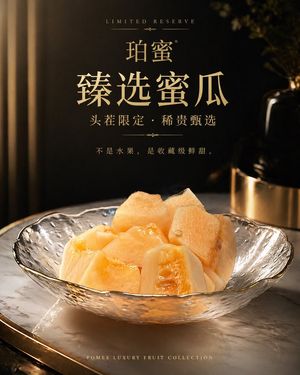 来自美食参考的奢华蜜瓜海报