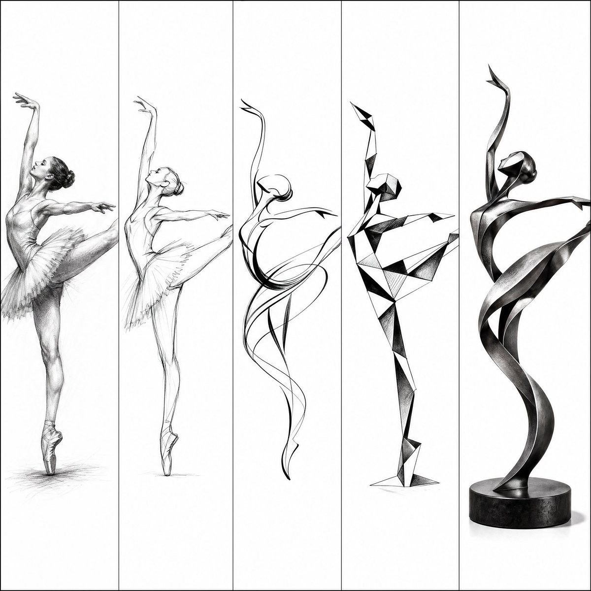 Ballerina Sculpture Progression