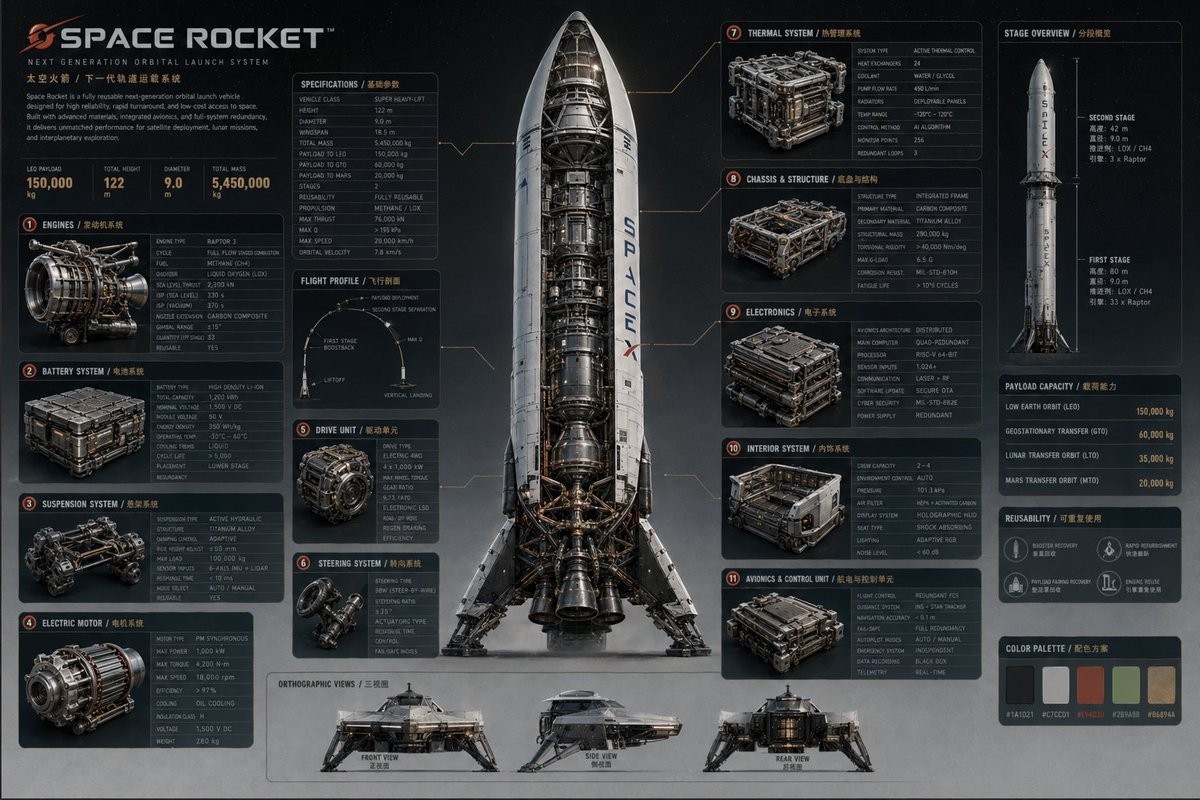 Rocket Cutaway Poster