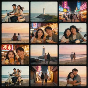 怀旧东京旅行拼贴画