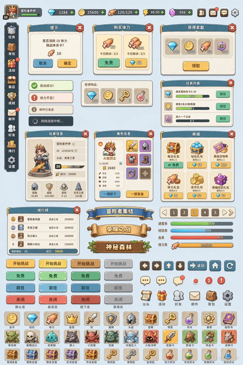 游戏 UI 组件库扩展